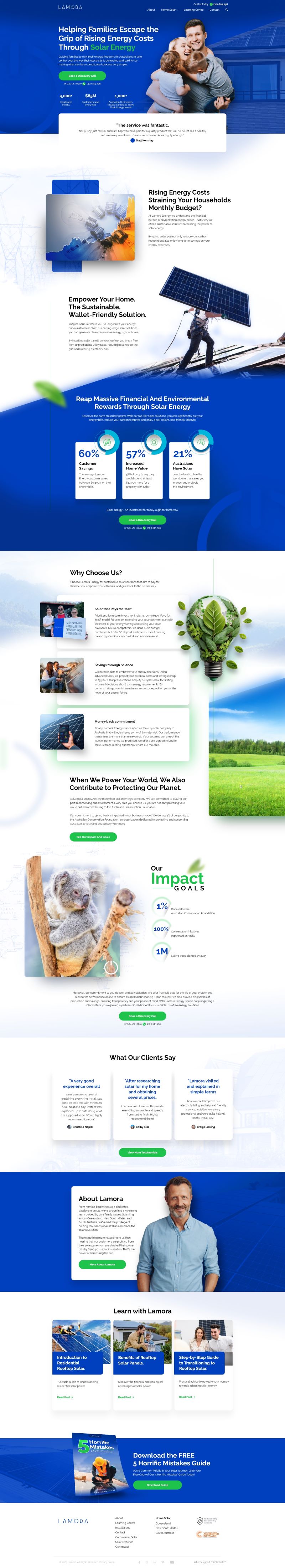 Lamora Energy | Website Design by Studio1