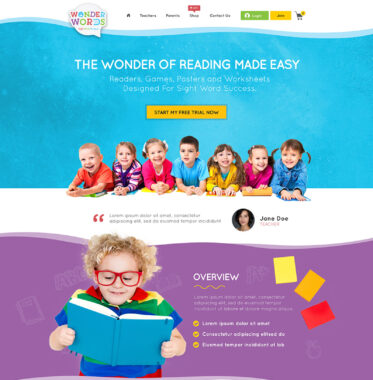 WONDER WORDS HOMEPAGE